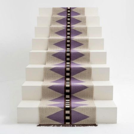 Handmade Natural Wool Geometric Dhurrie For Living Room